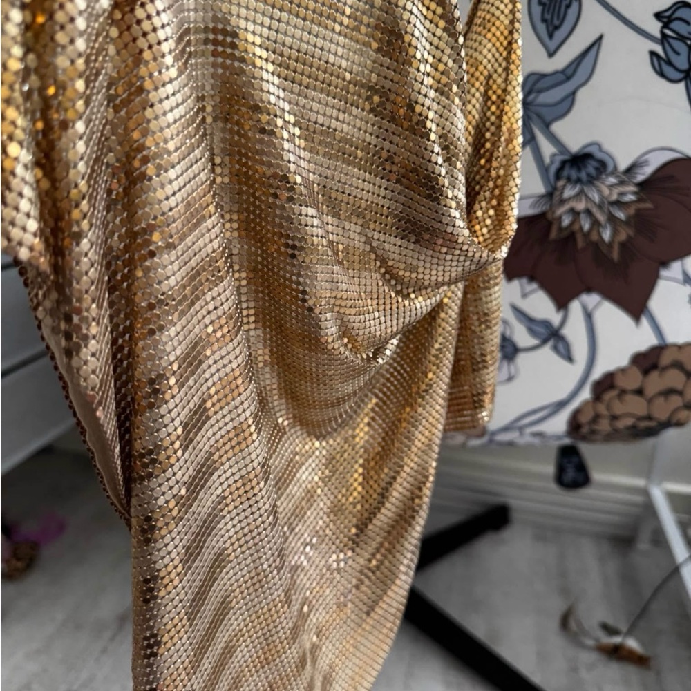 Gold Halter Neck Women Top - Picture 3 of 4